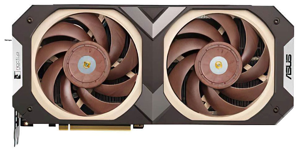 Mise en commun du rendu officiel de la GeForce RTX 3070 d'Asus x Noctua