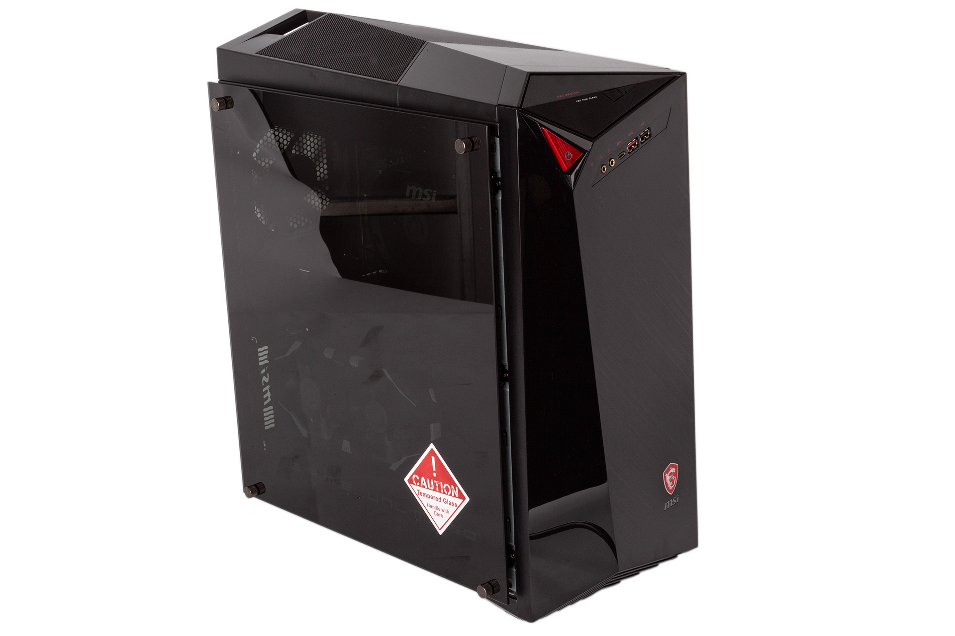 MSI Mid-Tower PC Gaming Case – Tempered Glass Side Panel – 4 x