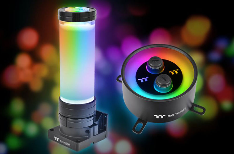 Thermaltake Pacific MX1 Plus Waterblock Per CPU – Copertura A Specchio, LED RGB, Sensore Temperatura Integrato, Base Rame