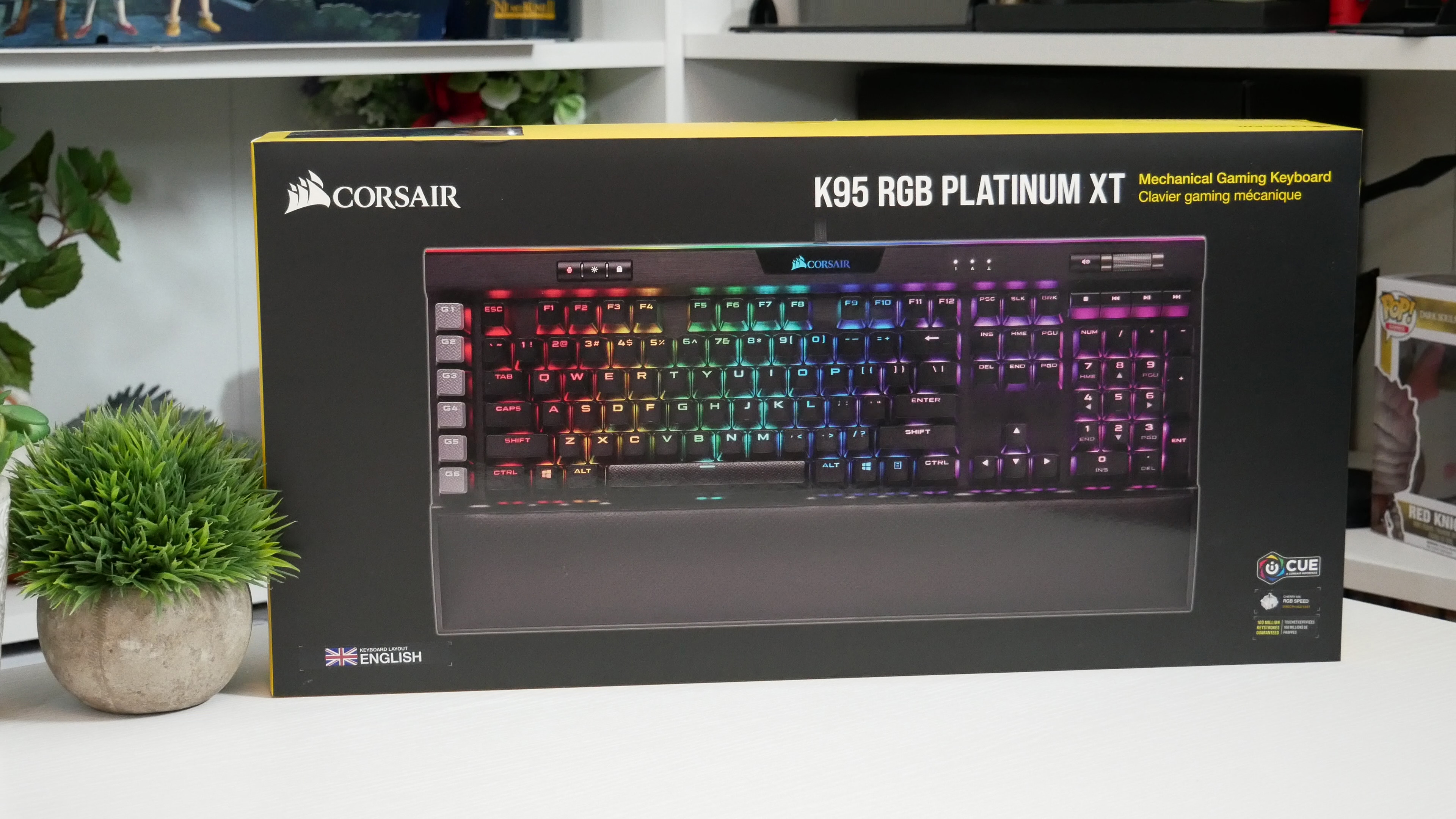 TECLADO CORSAIR K95 RGB PLATINUM XT CHERRY MX SPEED USB 2.0 TYPE-A